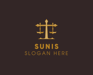 Law Judge Scales logo design