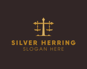 Law Judge Scales logo design