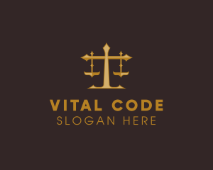 Constitution - Law Judge Scales logo design
