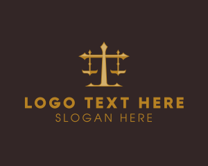 Judiciary - Law Judge Scales logo design