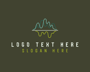 Record Label - Studio Record Soundwave logo design