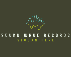 Record - Studio Record Soundwave logo design