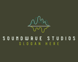 Studio Record Soundwave logo design