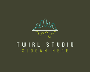 Studio Record Soundwave logo design