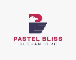 Eagle Wings Letter P logo design