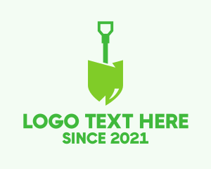Worker - Eco Friendly Shovel logo design