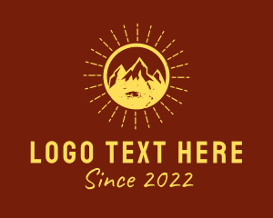 Trek - Rustic Sun Mountain logo design