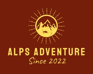 Alps - Rustic Sun Mountain logo design