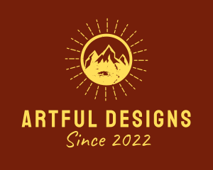 Rustic Sun Mountain  logo design