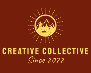 Rustic Sun Mountain  logo design