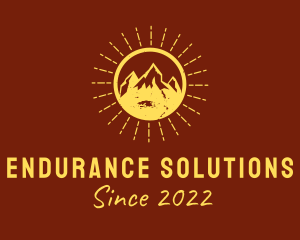 Rustic Sun Mountain  logo design