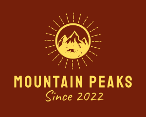 Himalayas - Rustic Sun Mountain logo design