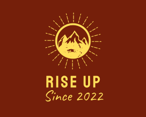 Rustic Sun Mountain  logo design