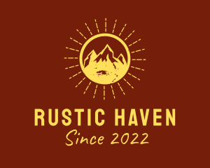 Rustic Sun Mountain  logo design