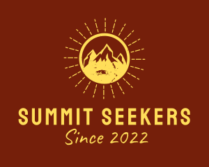 Mountaineering - Rustic Sun Mountain logo design