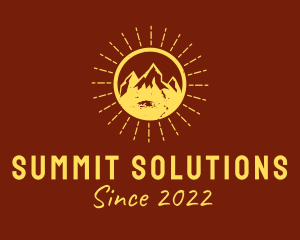 Rustic Sun Mountain  logo design