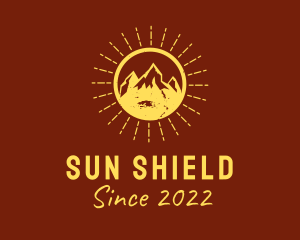 Rustic Sun Mountain  logo design