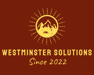 Rustic Sun Mountain  logo design