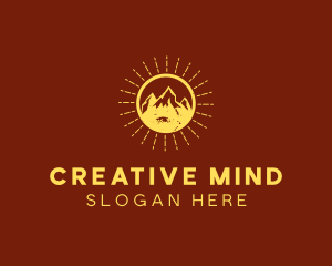 Rustic Sun Mountain  logo design