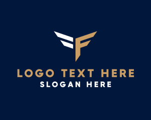Wing Business Letter F logo design