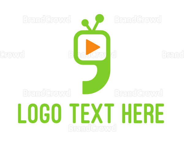 Green Television Quote Logo