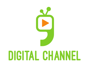 Channel - Green Television Quote logo design