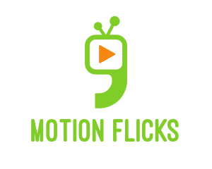 Videos - Green Television Quote logo design