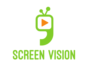 Television - Green Television Quote logo design