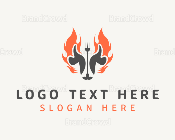 Beef BBQ Roasting Logo