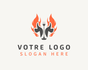 Roast - Beef BBQ Roasting logo design