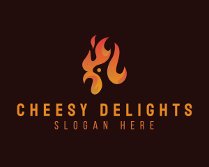 Flame Chicken Grill logo design