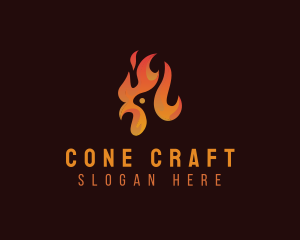 Flame Chicken Grill logo design