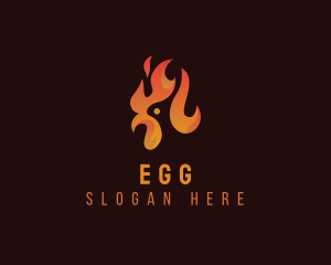 Wings - Flame Chicken Grill logo design