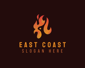 Flame Chicken Grill logo design