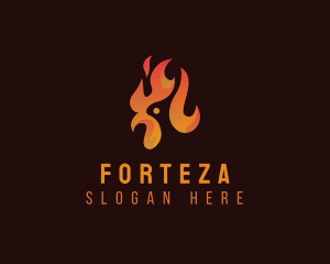 Flame Chicken Grill logo design