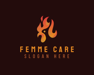 Flame Chicken Grill logo design