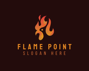 Flame Chicken Grill logo design