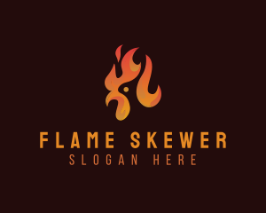 Flame Chicken Grill logo design