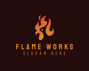 Flame - Flame Chicken Grill logo design