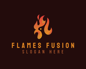 Flame Chicken Grill logo design