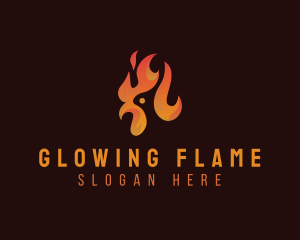 Flame Chicken Grill logo design