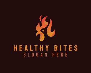 Flame Chicken Grill logo design