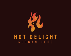 Flame Chicken Grill logo design