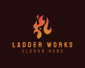 Flame Chicken Grill logo design