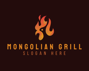 Flame Chicken Grill logo design