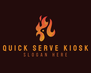 Flame Chicken Grill logo design