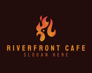 Flame Chicken Grill logo design