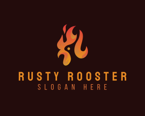 Flame Chicken Grill logo design