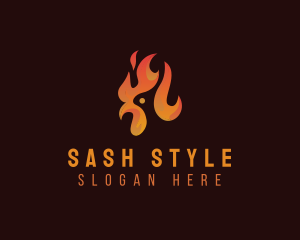 Flame Chicken Grill logo design