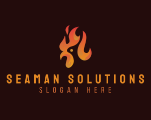 Flame Chicken Grill logo design